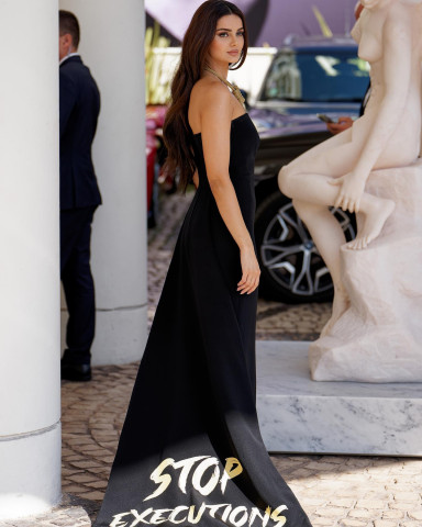 Mahlagha Jaberi attends the "The Old Oak" premiere at the Cannes 