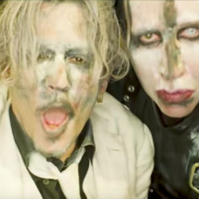 Johnny Depp starred in the video with Marilyn Manson