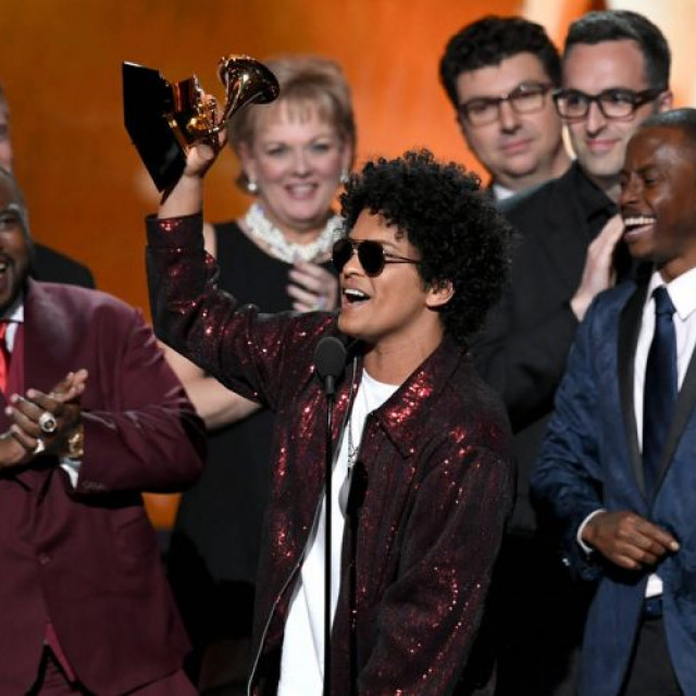 Bruno Mars Had To Get Up 7 Times At The Grammys