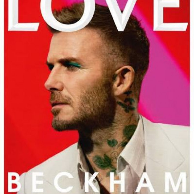 David Beckham in makeup  appeared on the LOVE magazine' cover 