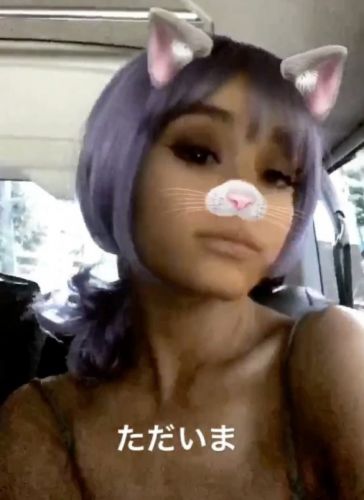 Ariana Grande Is Rocking the Most Unexpected Hairstyle: A Purple Bomb!