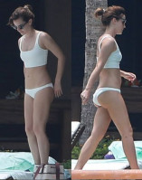 Emma Watson showed the perfect figure in a swimsuit on vacation in Mexico